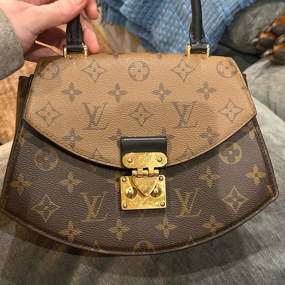 Louis Vuitton Two-Tone Monogram Top Handle Satchel - Brown/Tan
